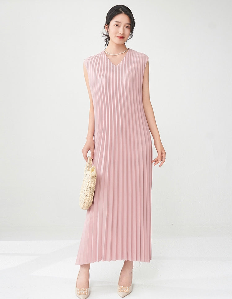 Blush Pleated Ballet Pink Dress