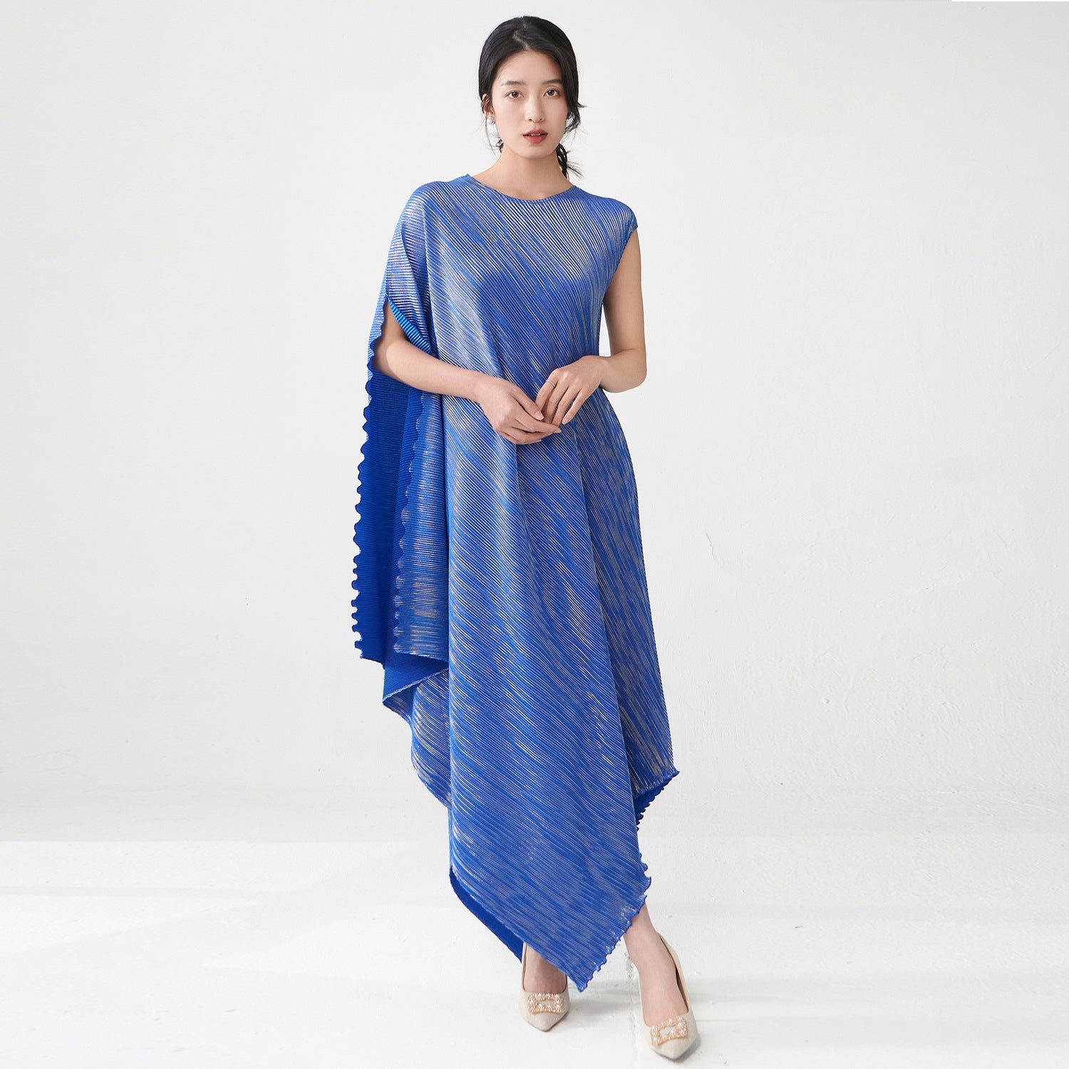 Sapphire Sway Royal Blue Ripple Dress