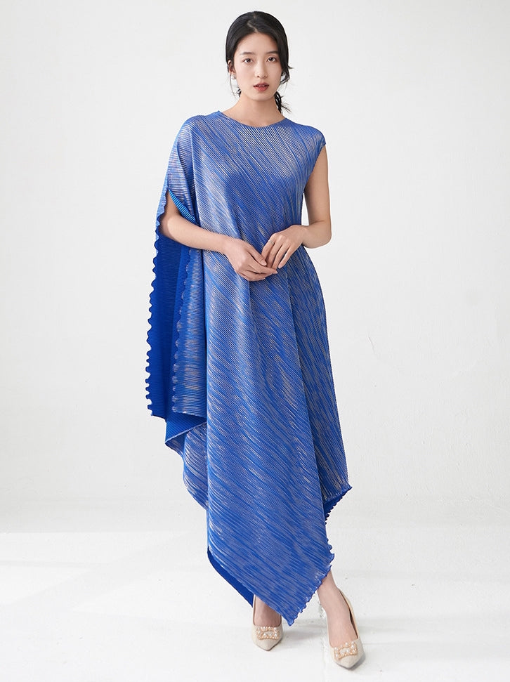 Sapphire Sway Royal Blue Ripple Dress