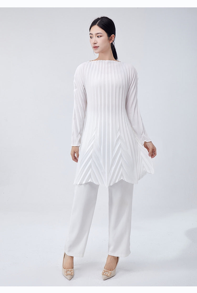 Swing Pleated A Line Mini White Dress