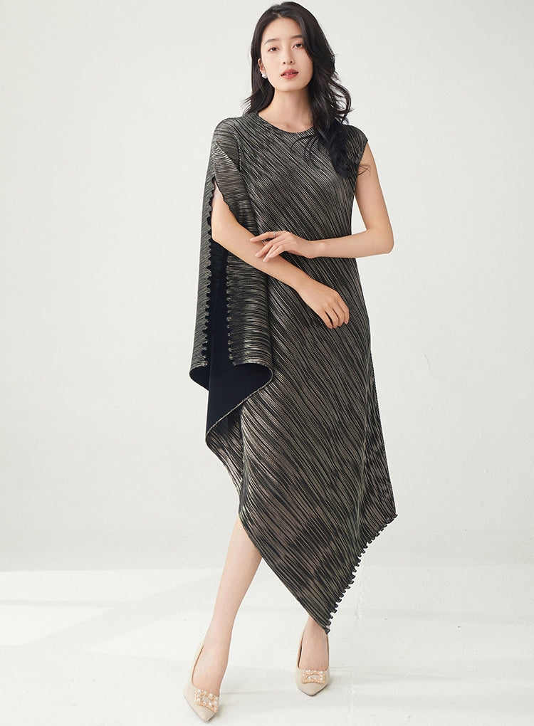 Midnight Ripple Black Dress