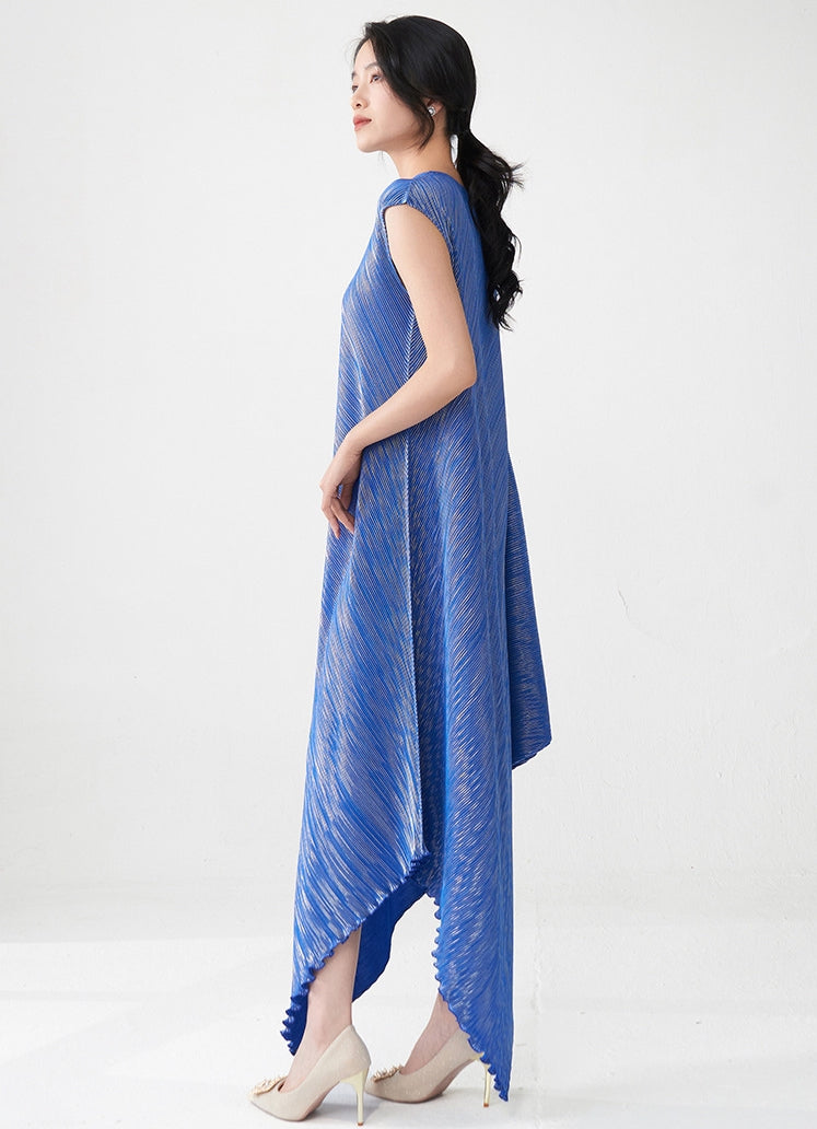 Sapphire Sway Royal Blue Ripple Dress